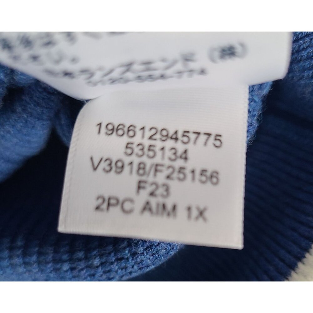 Land's End Women's Cardigan Size 1X Sweater Blue Button-Front Cotton Pockets - Picture 7 of 10
